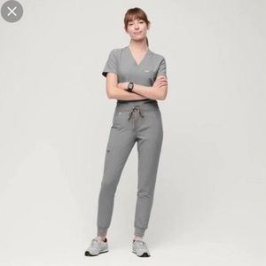 Figs scrubs set in Dark Space Grey